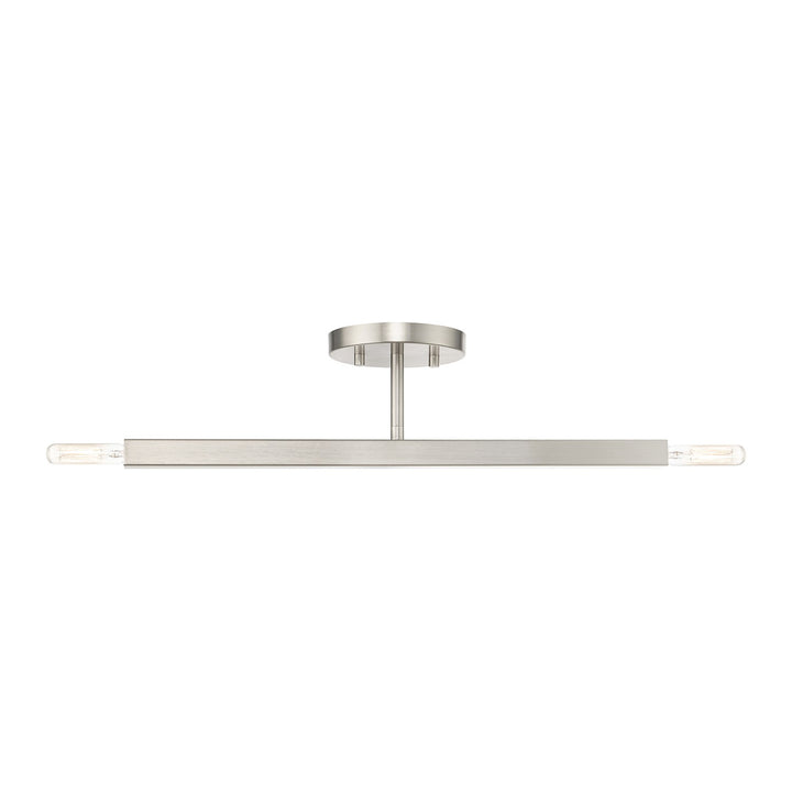 2 Light Brushed Nickel Semi-Flush by Livex Lighting