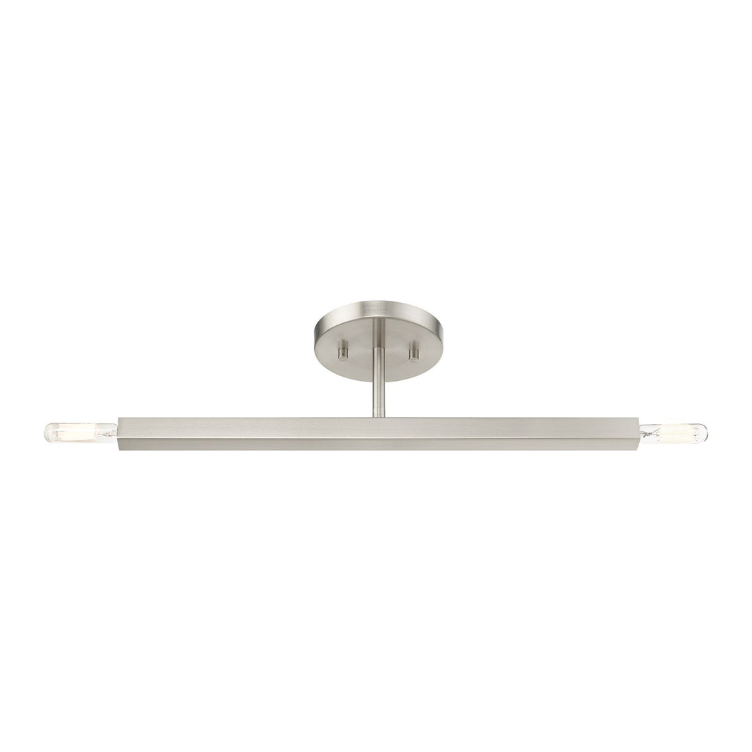 2 Light Brushed Nickel Semi-Flush