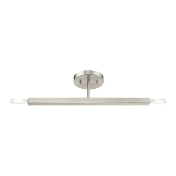 2 Light Brushed Nickel Semi-Flush