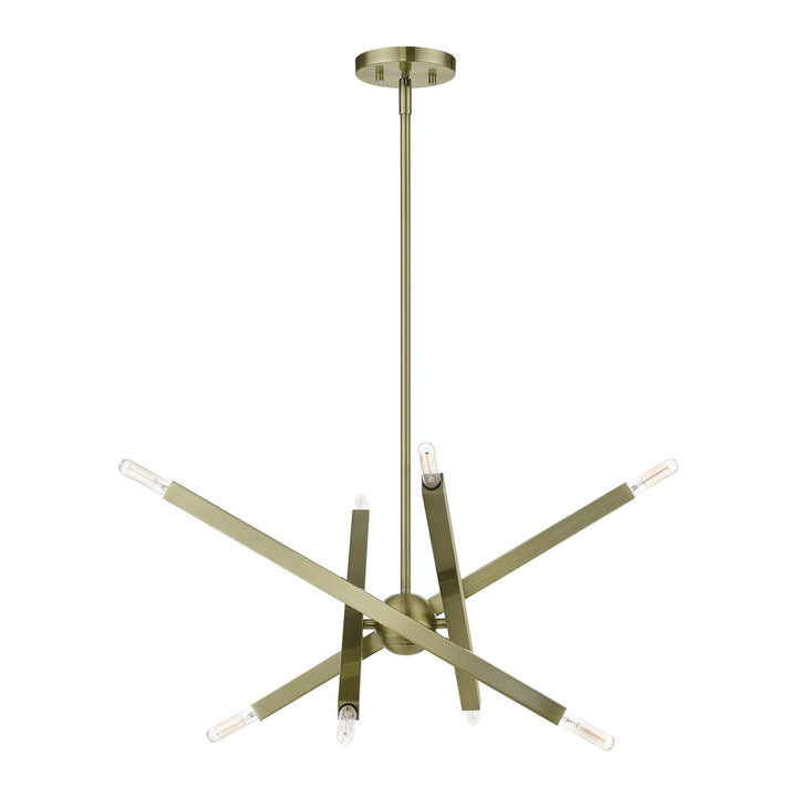 8 Light Antique Brass Chandelier