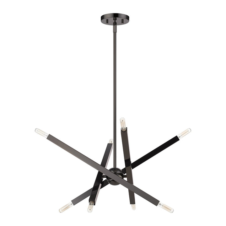 8 Light Black Chrome Chandelier