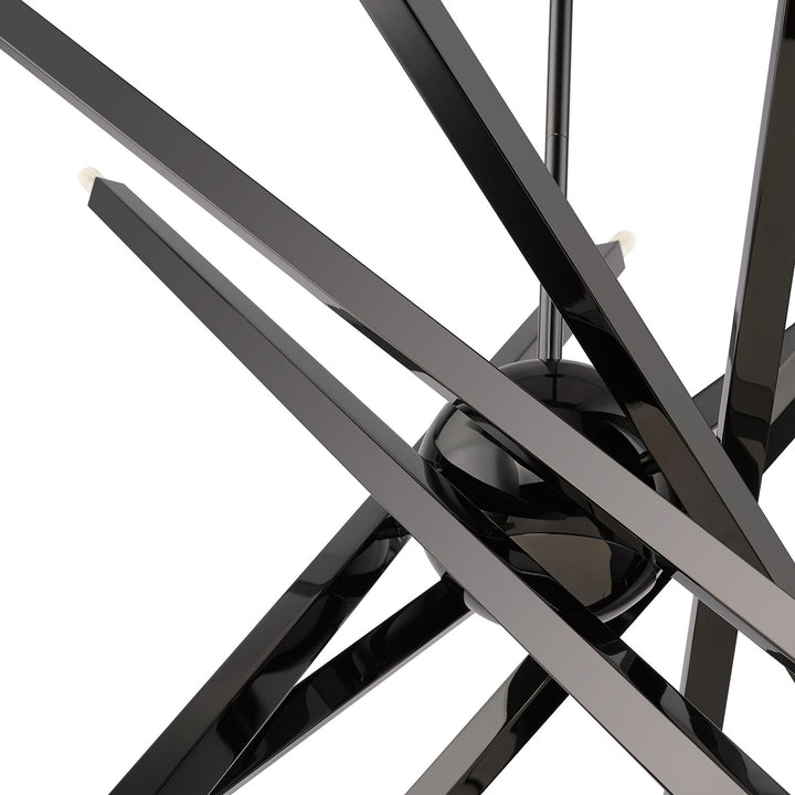 14 Light Black Chrome Extra Large Chandelier