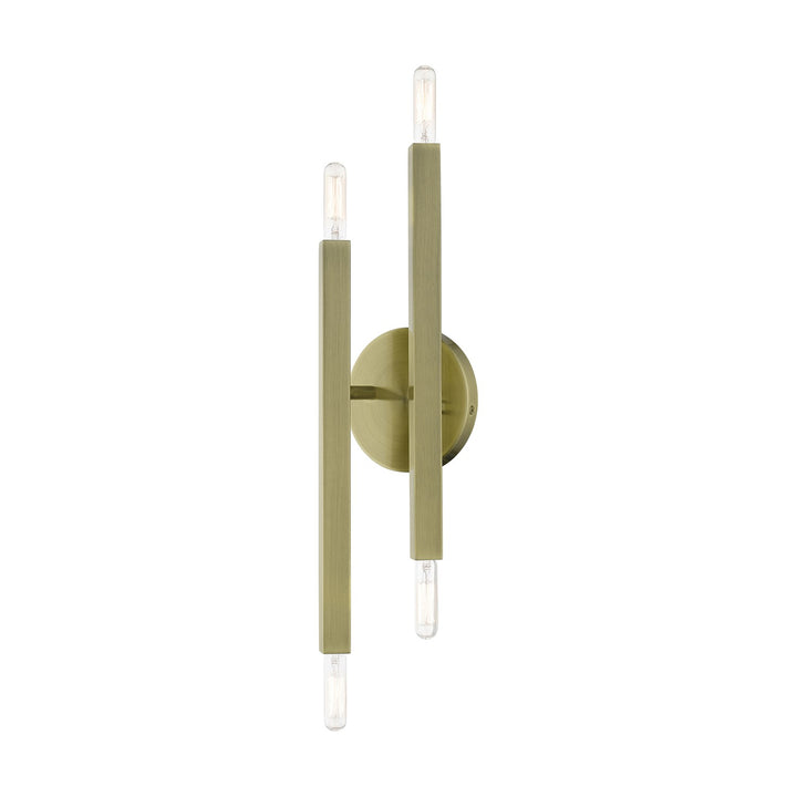 4 Light Antique Brass Ada Sconce by Livex Lighting