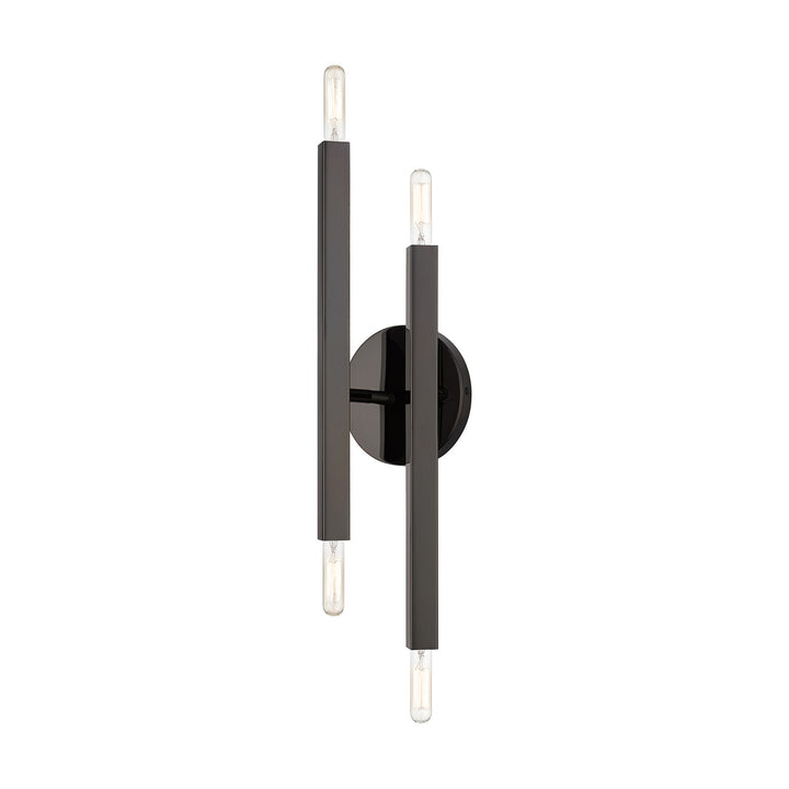 4 Light Black Chrome Ada Sconce by Livex Lighting