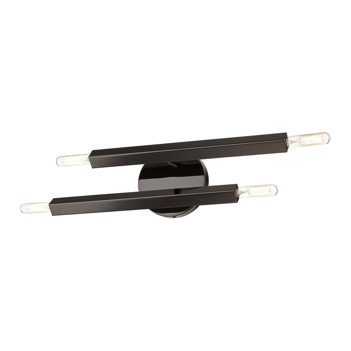 4 Light Black Chrome Ada Sconce