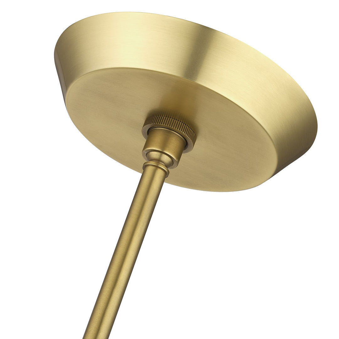 1 Light Natural Brass Crystal Single Pendant