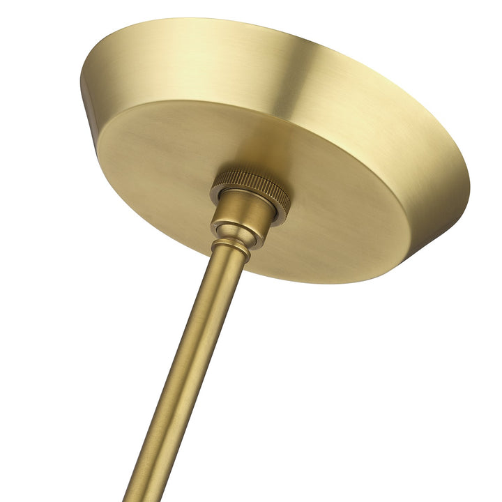 1 Light Natural Brass Crystal Single Pendant