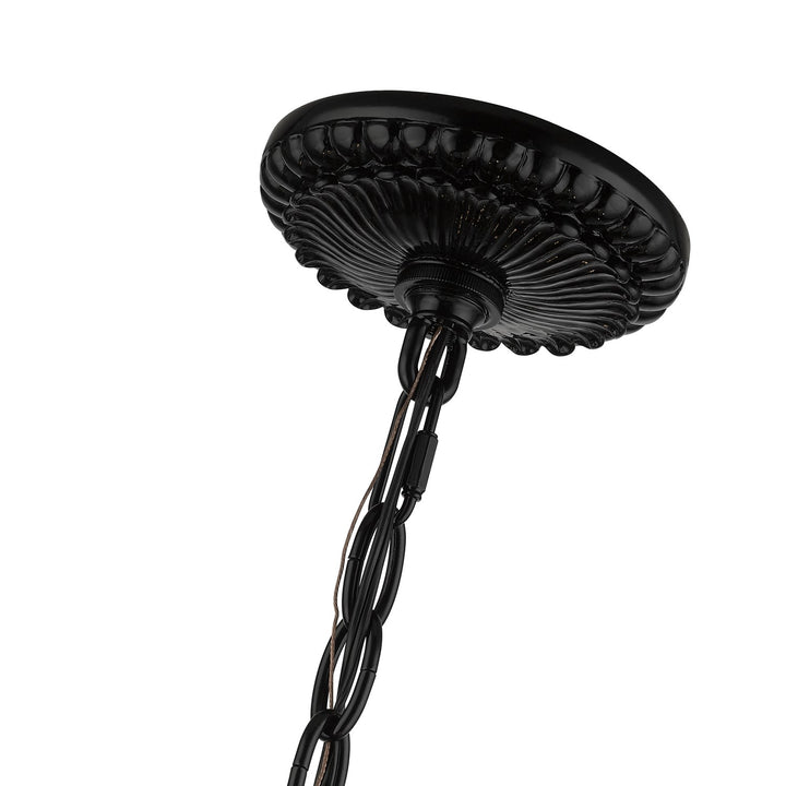 5 Light Shiny Black Chandelier