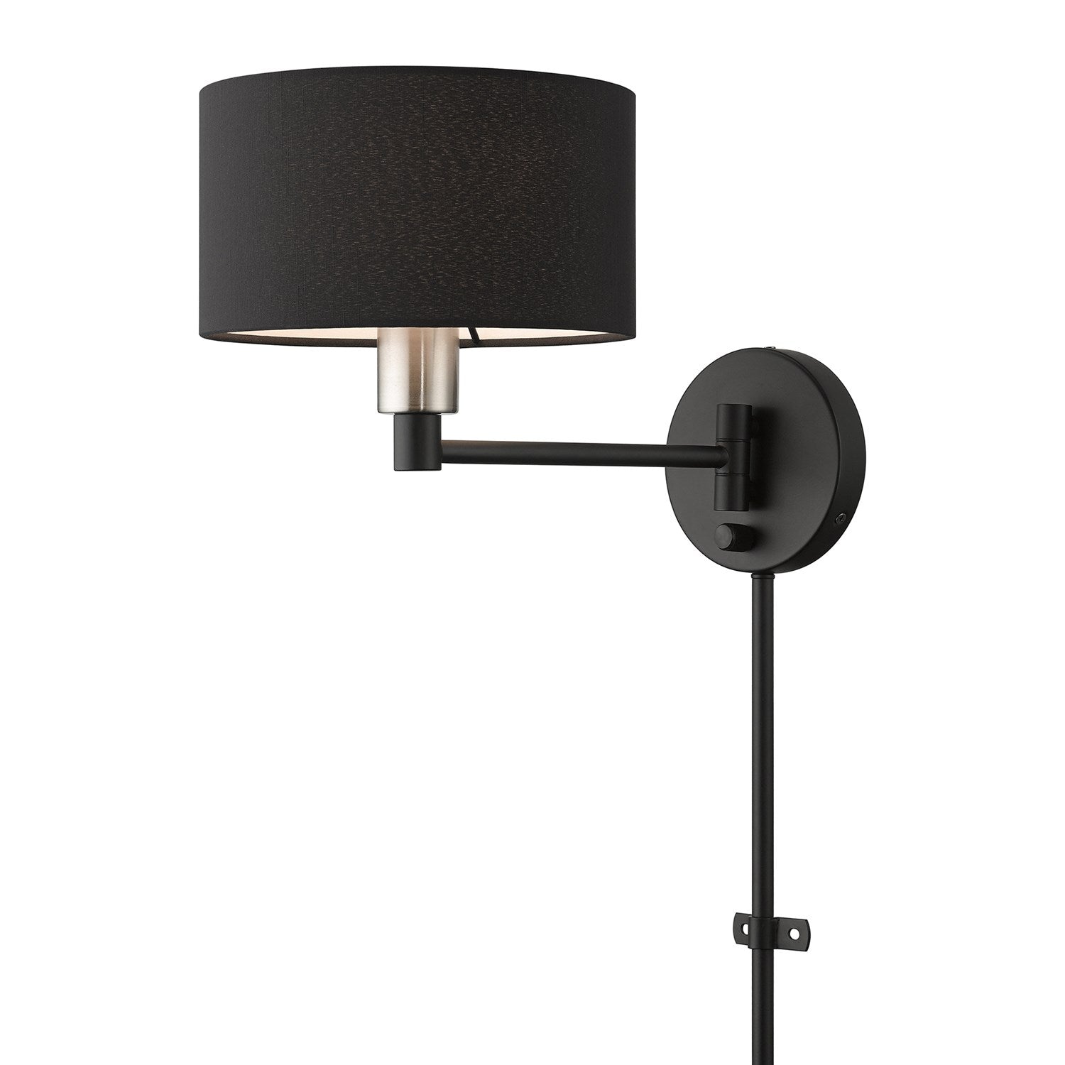 1 Light Black Swing Arm Wall Lamp by Livex Lighting