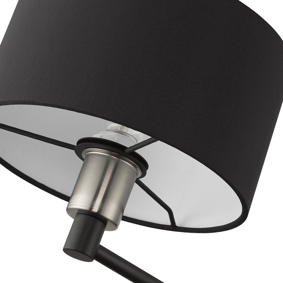 1 Light Black Swing Arm Wall Lamp