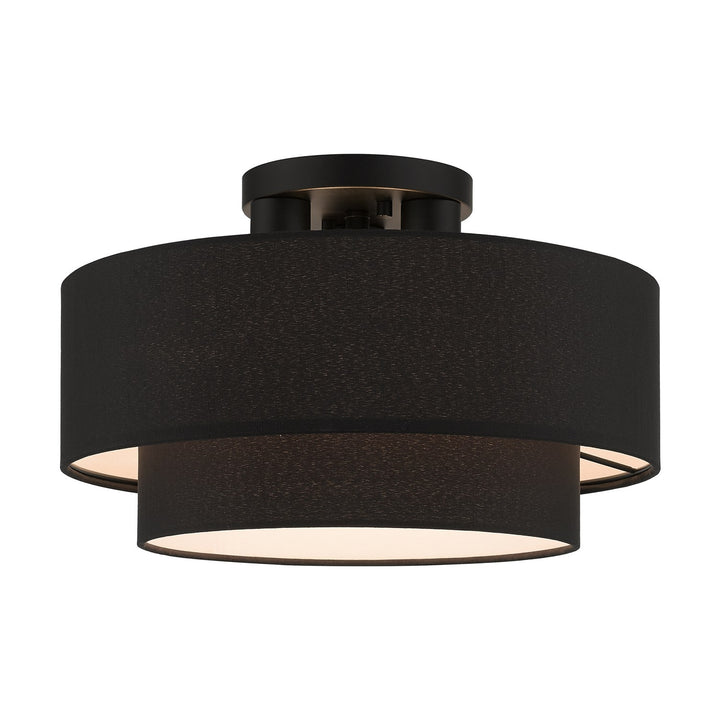 3 Light Black Large Semi-Flush by Livex Lighting