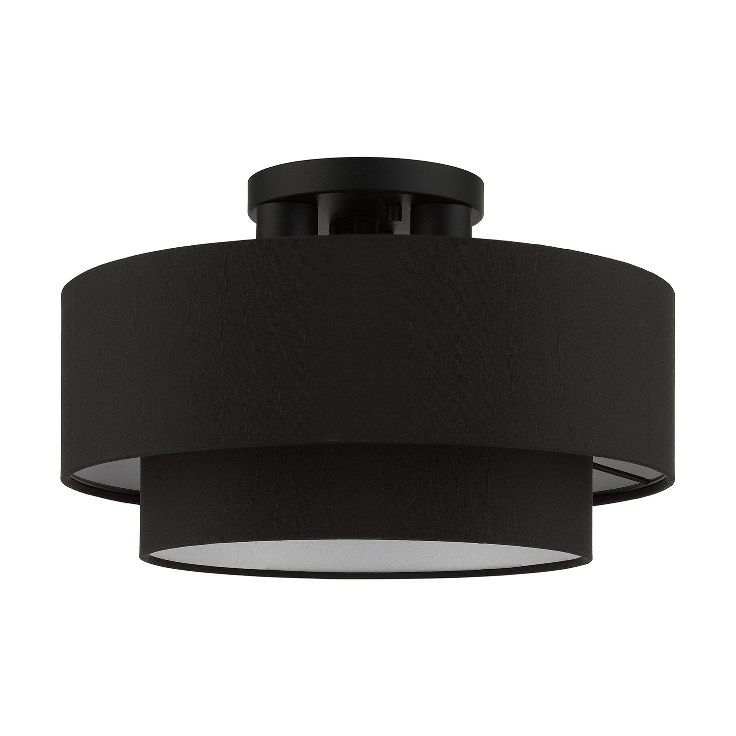 3 Light Black Large Semi-Flush