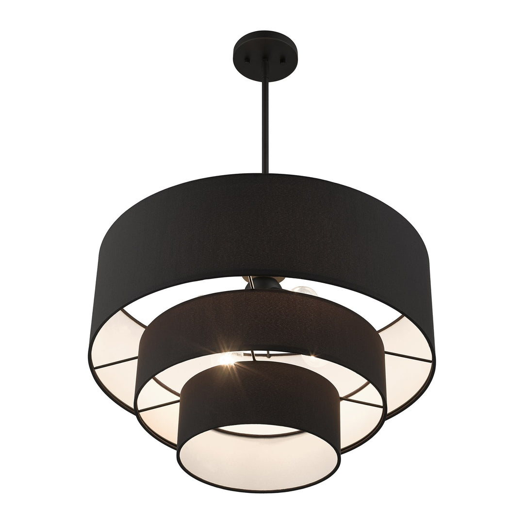 4 Light Black Pendant Chandelier