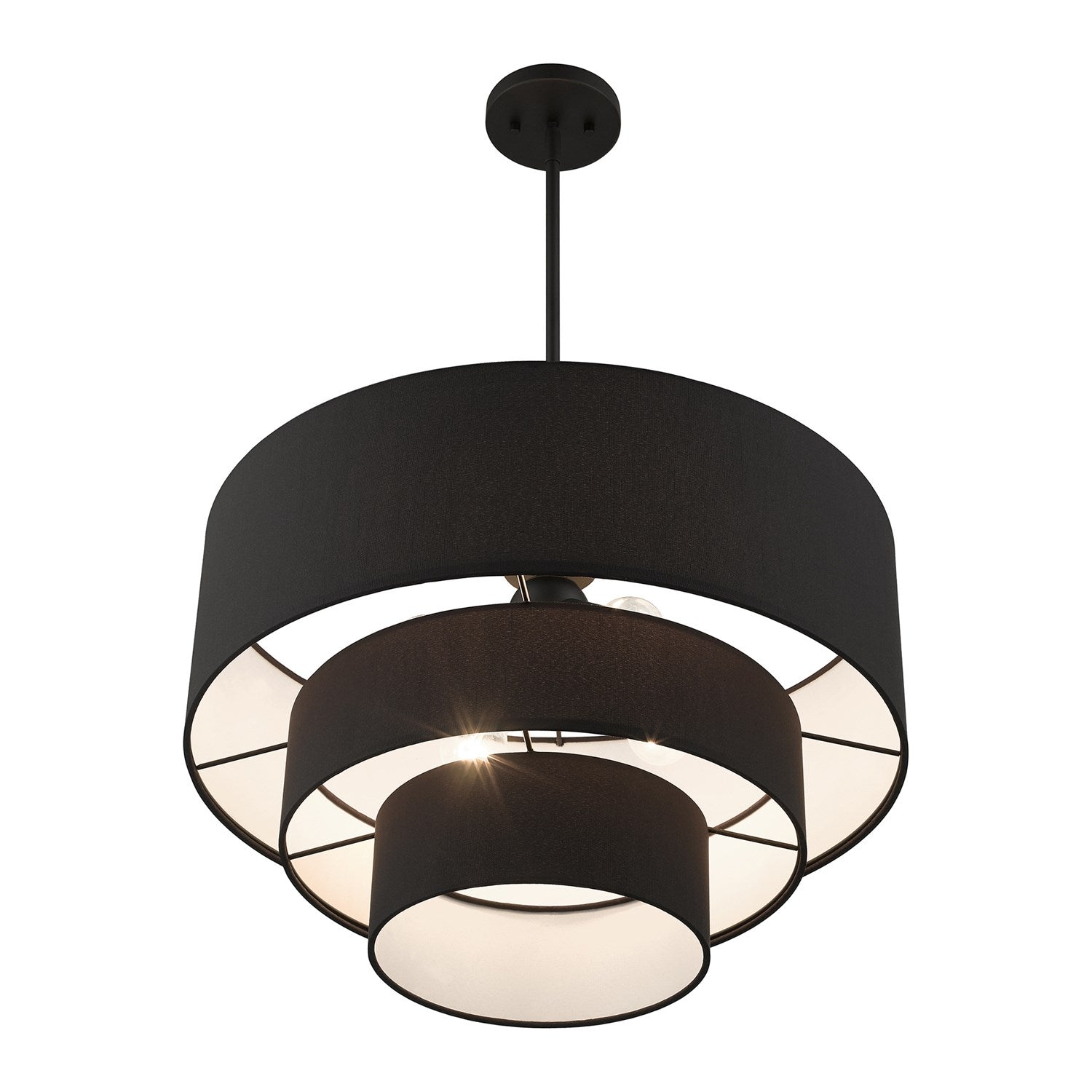 4 Light Black Pendant Chandelier