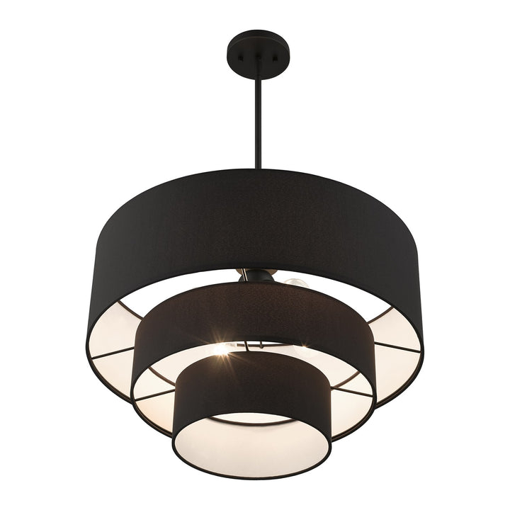 4 Light Black Pendant Chandelier