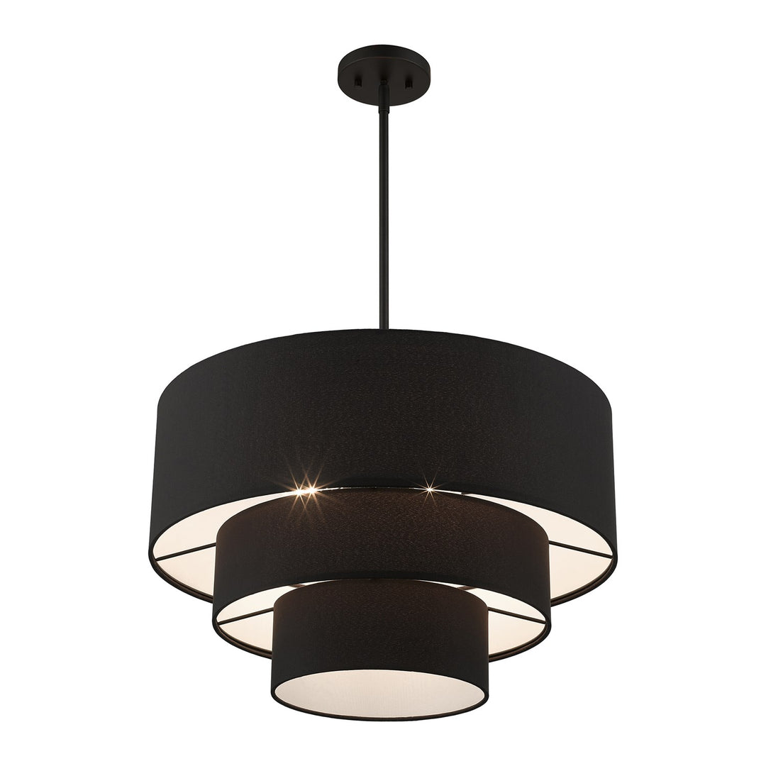 4 Light Black Pendant Chandelier