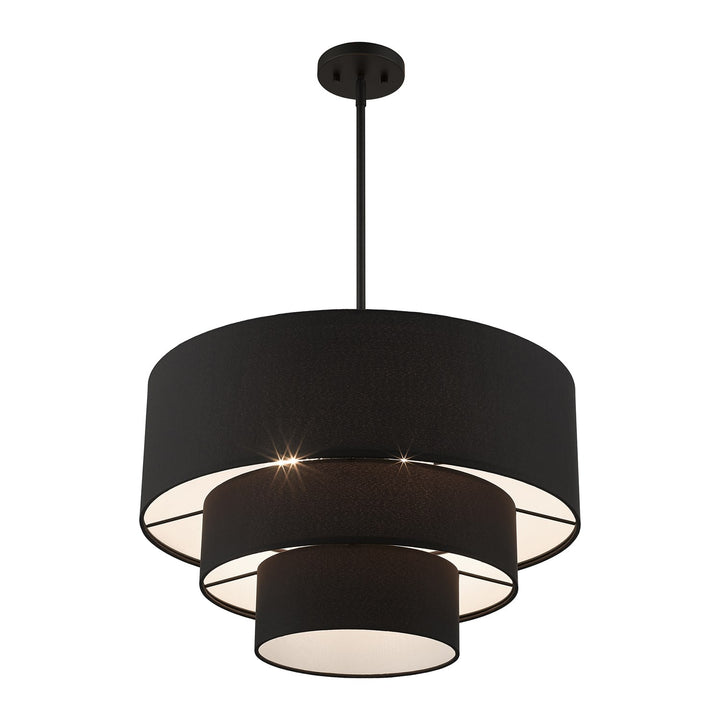 4 Light Black Pendant Chandelier
