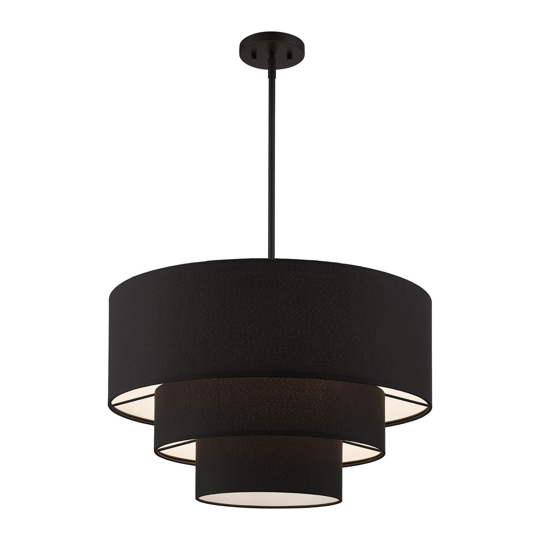 4 Light Black Pendant Chandelier