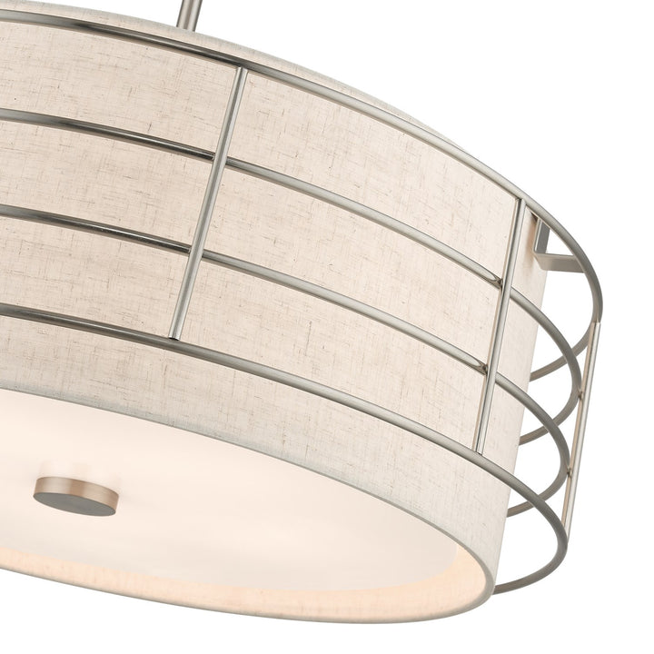 5 Light Brushed Nickel Pendant Chandelier
