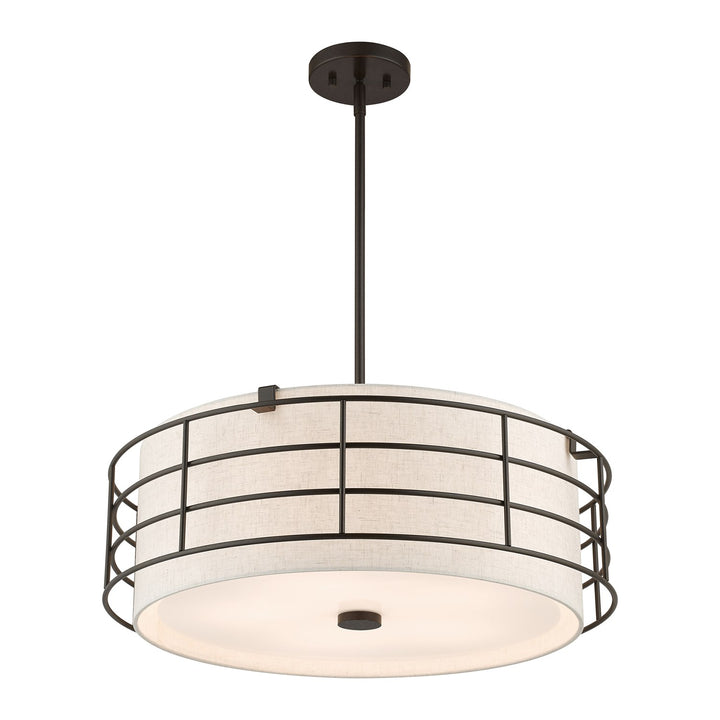 5 Light English Bronze Pendant Chandelier