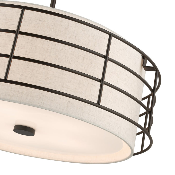 5 Light English Bronze Pendant Chandelier