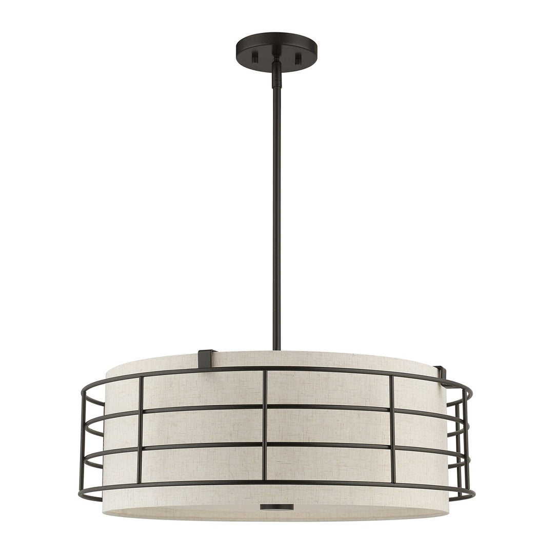 5 Light English Bronze Pendant Chandelier