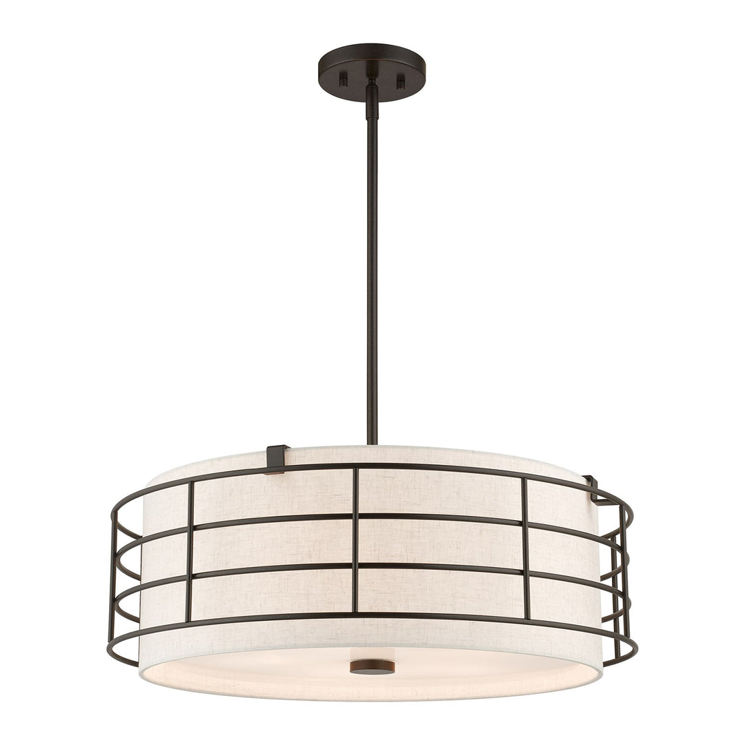 5 Light English Bronze Pendant Chandelier