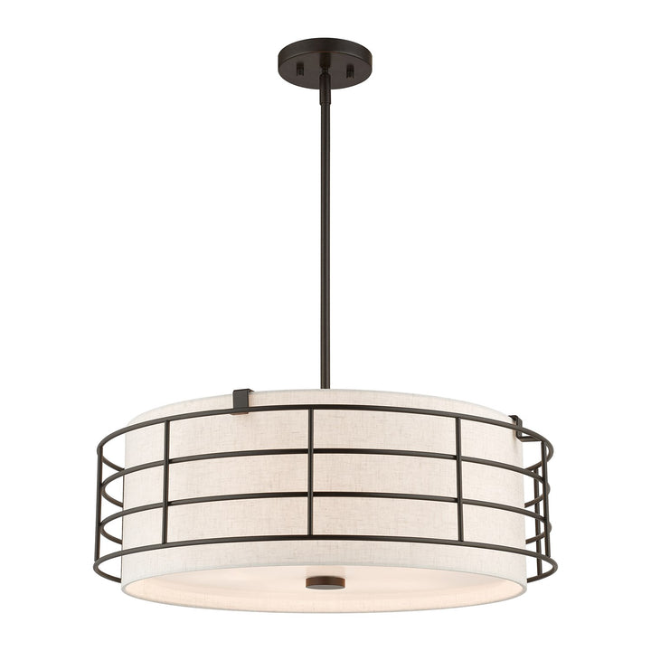 5 Light English Bronze Pendant Chandelier