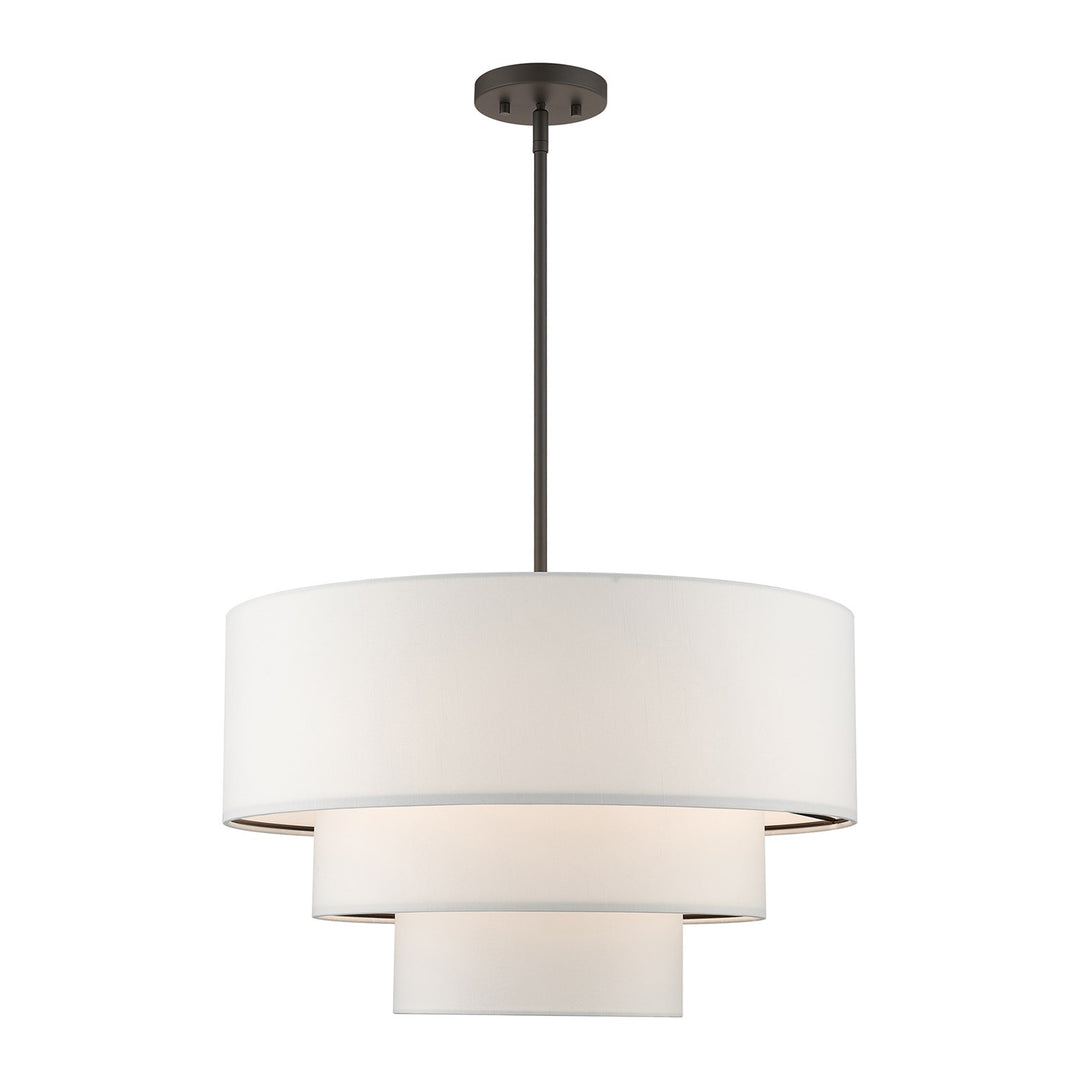 4 Light Bronze Pendant Chandelier by Livex Lighting