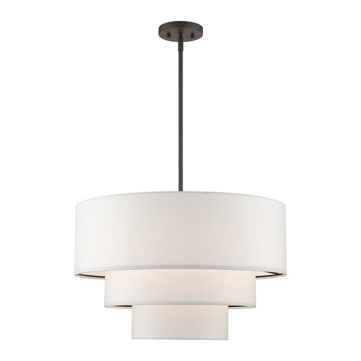 4 Light Bronze Pendant Chandelier by Livex Lighting