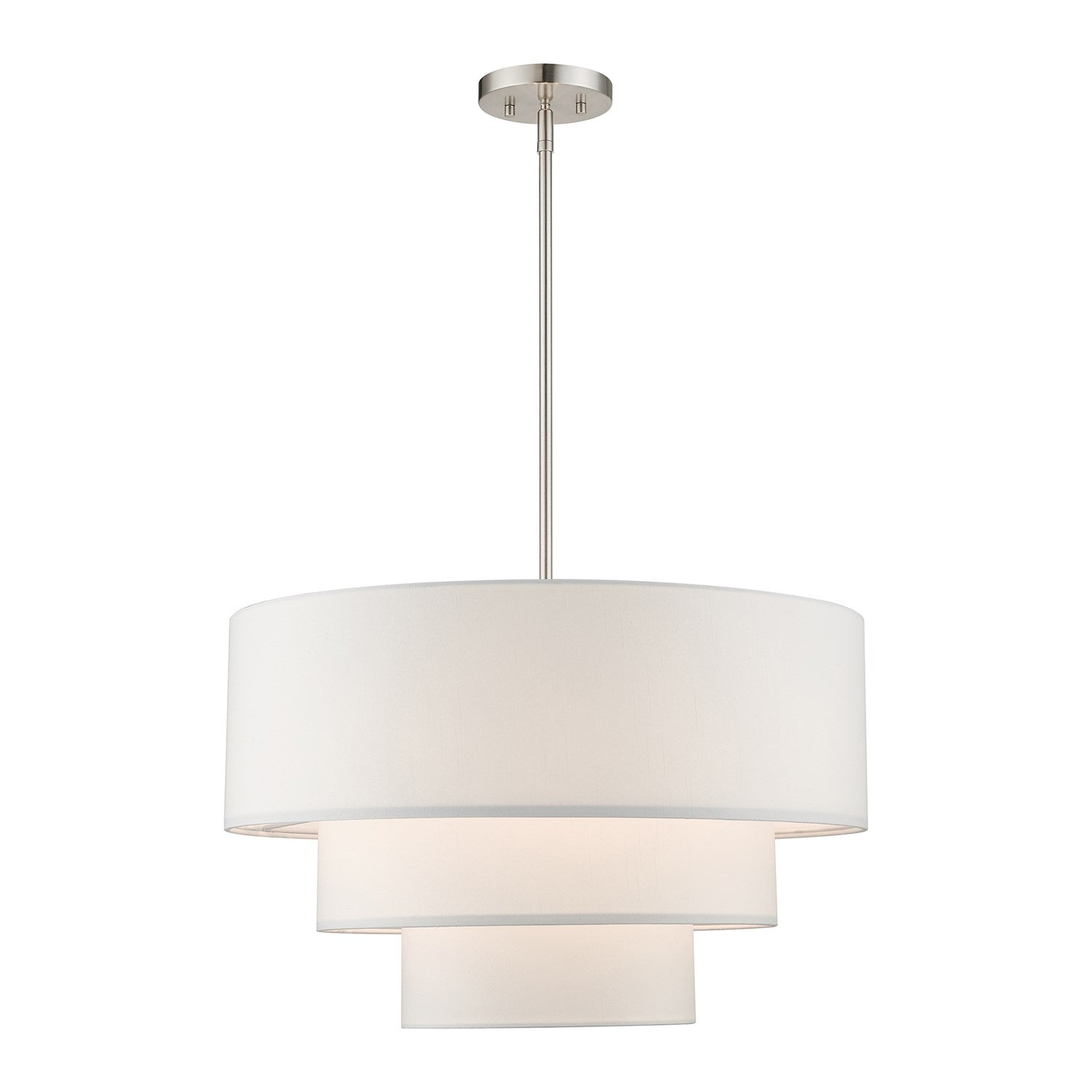 4 Light Brushed Nickel Pendant Chandelier by Livex Lighting