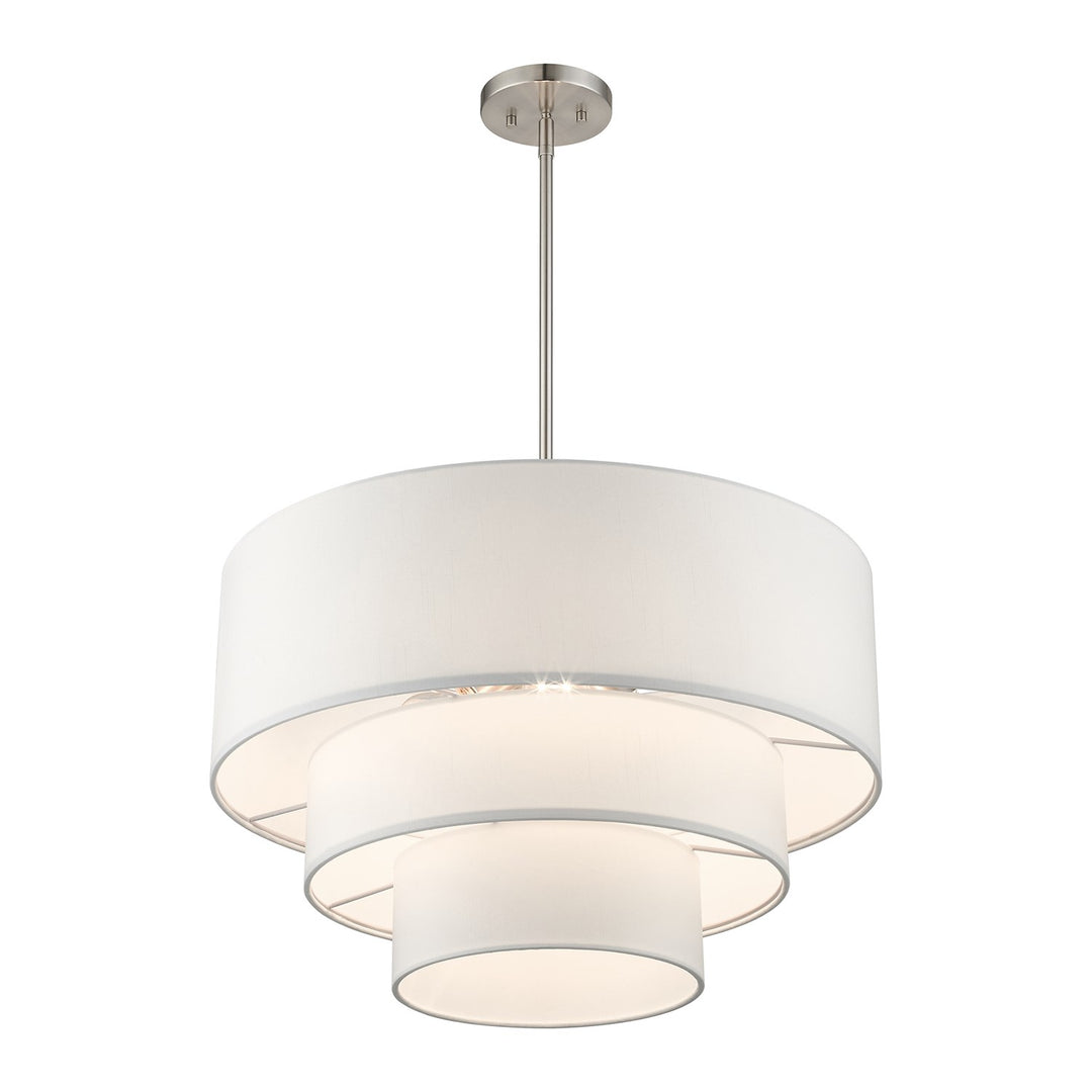 4 Light Brushed Nickel Pendant Chandelier