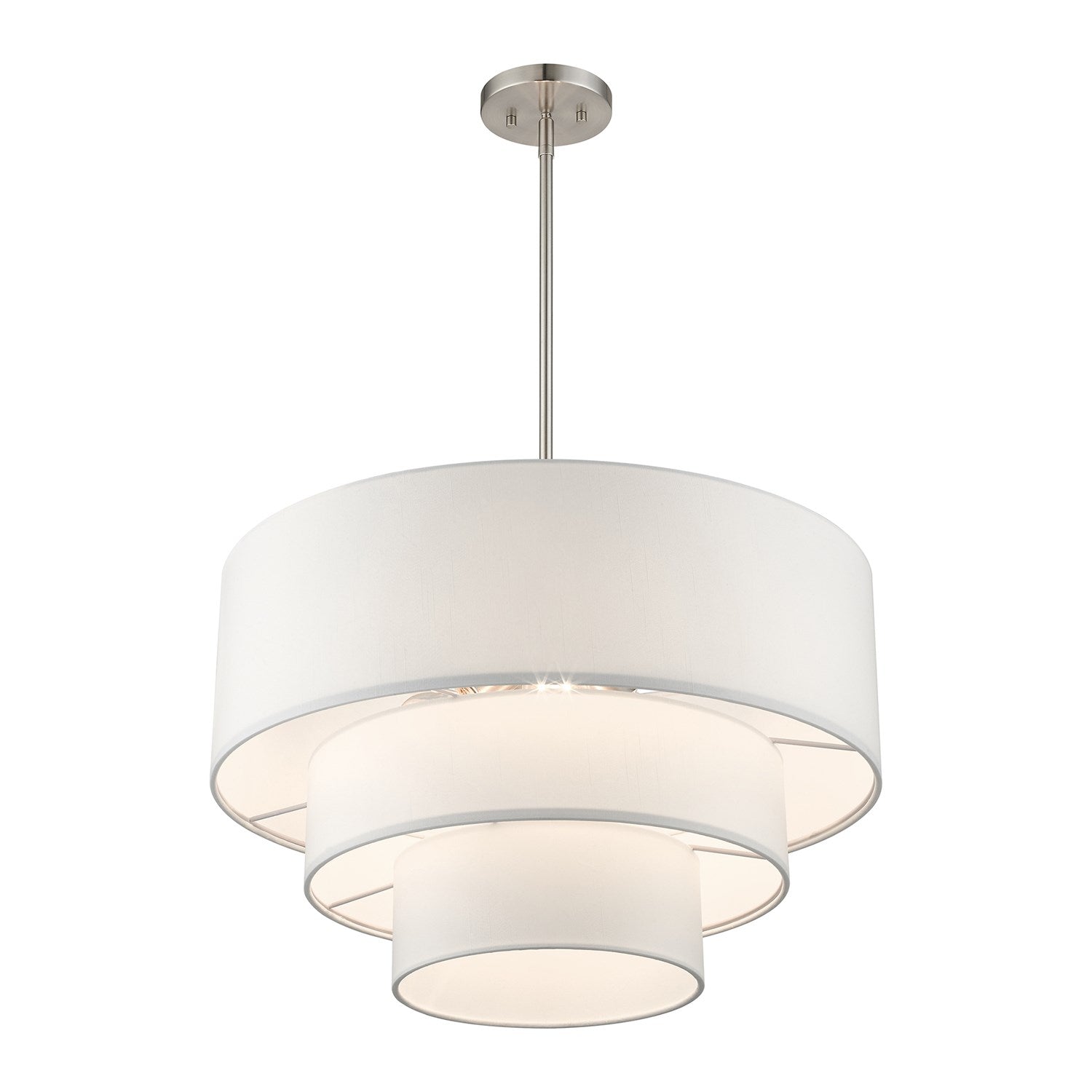 4 Light Brushed Nickel Pendant Chandelier