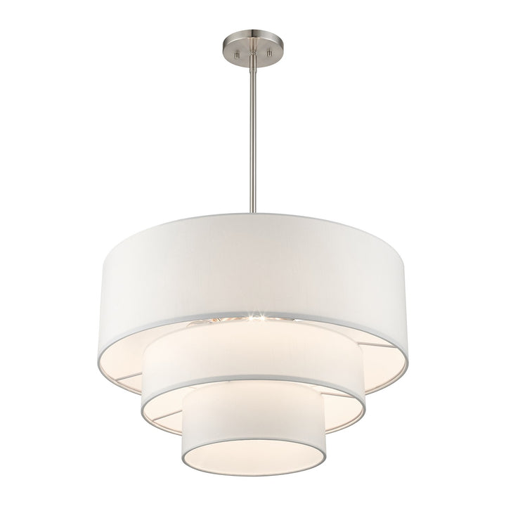 4 Light Brushed Nickel Pendant Chandelier