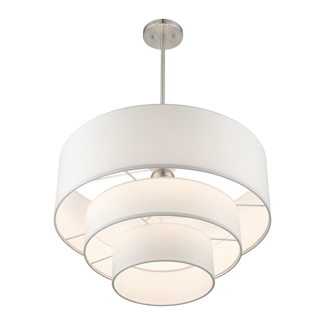 4 Light Brushed Nickel Pendant Chandelier