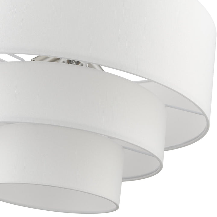 4 Light Brushed Nickel Pendant Chandelier