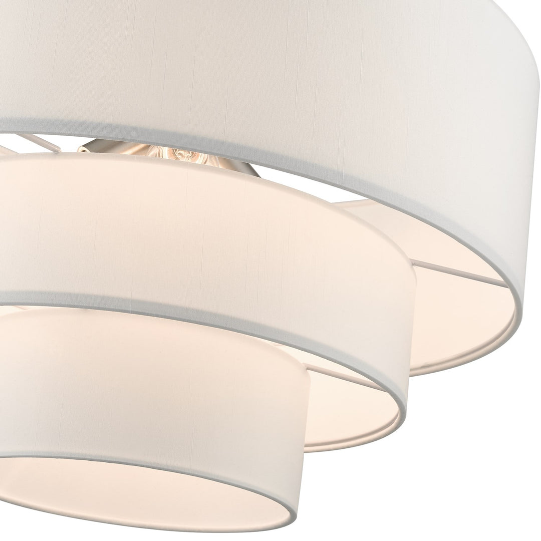 4 Light Brushed Nickel Pendant Chandelier