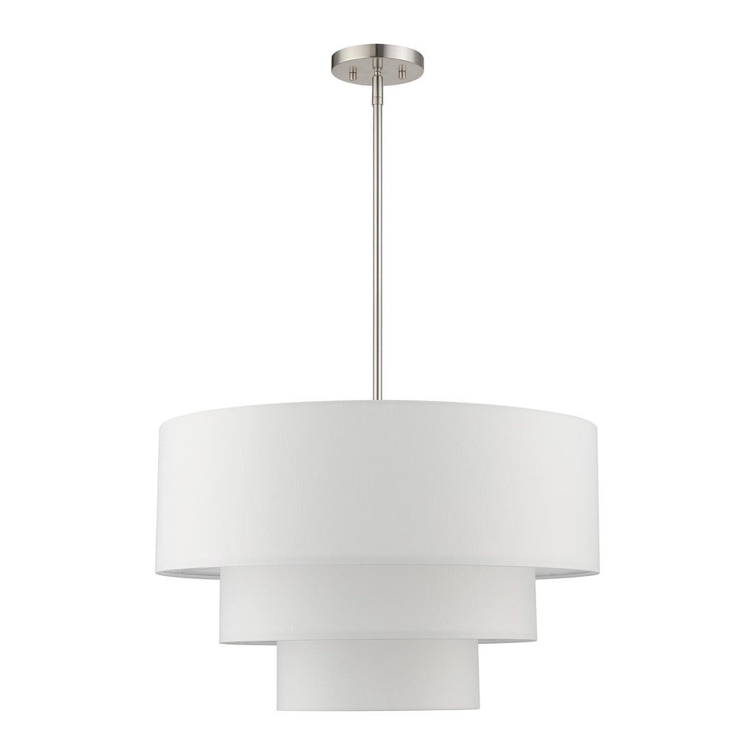 4 Light Brushed Nickel Pendant Chandelier