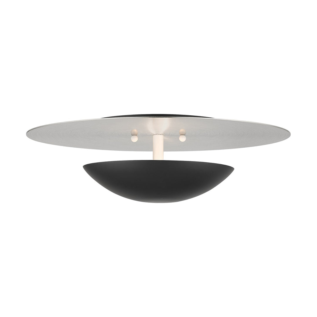 2 Light Black Large Semi-Flush/ Wall Sconce by Livex Lighting