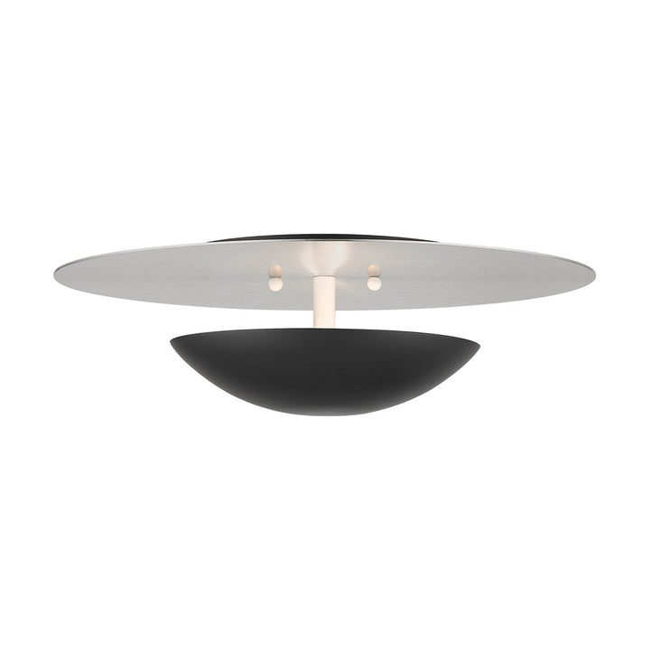2 Light Black Large Semi-Flush/ Wall Sconce by Livex Lighting