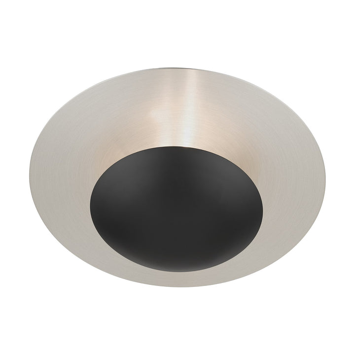 2 Light Black Large Semi-Flush/ Wall Sconce