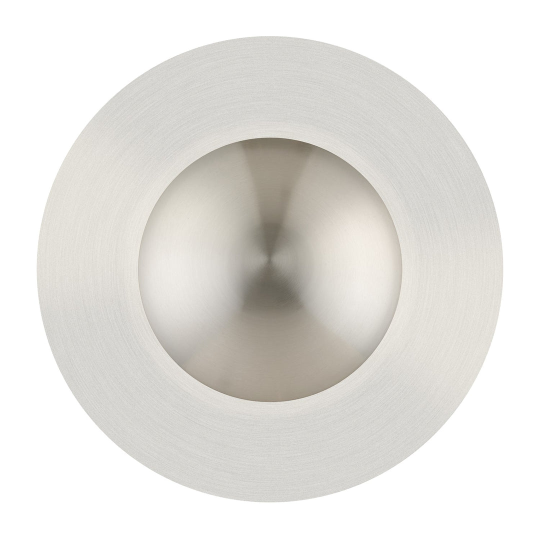 2 Light Brushed Nickel Large Semi-Flush/ Wall Sconce