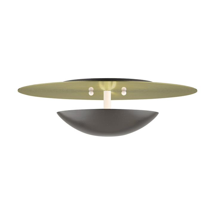 2 Light English Bronze Large Semi-Flush/ Wall Sconce by Livex Lighting