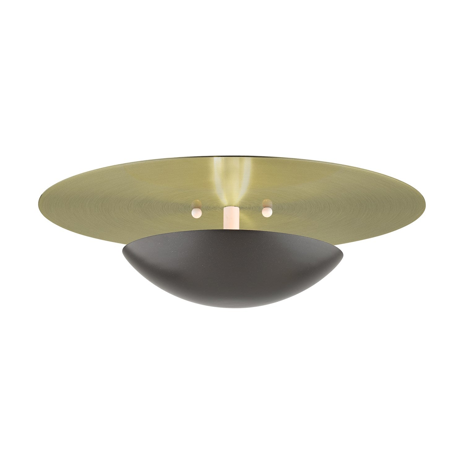 2 Light English Bronze Large Semi-Flush/ Wall Sconce