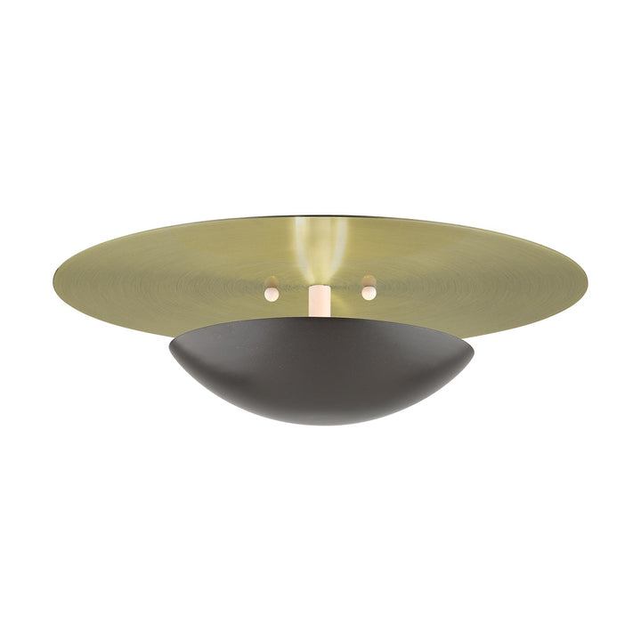 2 Light English Bronze Large Semi-Flush/ Wall Sconce