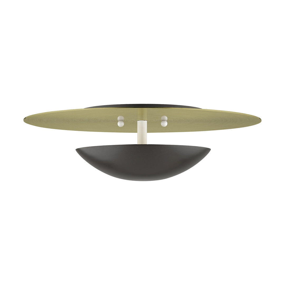 2 Light English Bronze Large Semi-Flush/ Wall Sconce