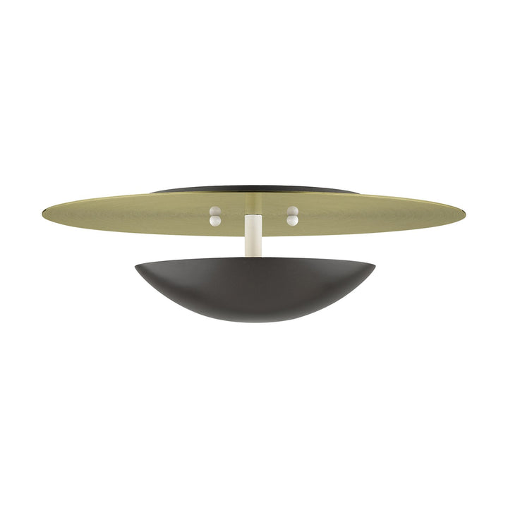 2 Light English Bronze Large Semi-Flush/ Wall Sconce