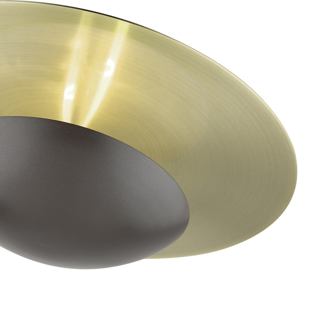 2 Light English Bronze Large Semi-Flush/ Wall Sconce