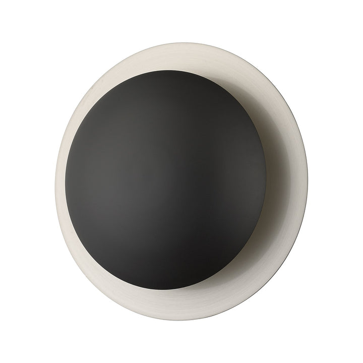 2 Light Black Medium Semi-Flush/ Wall Sconce