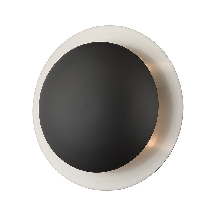 2 Light Black Medium Semi-Flush/ Wall Sconce